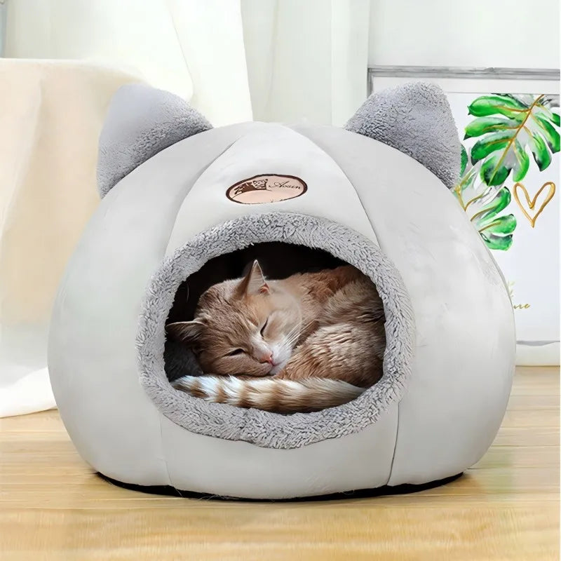 Warm Pet Bed With Cat Ears