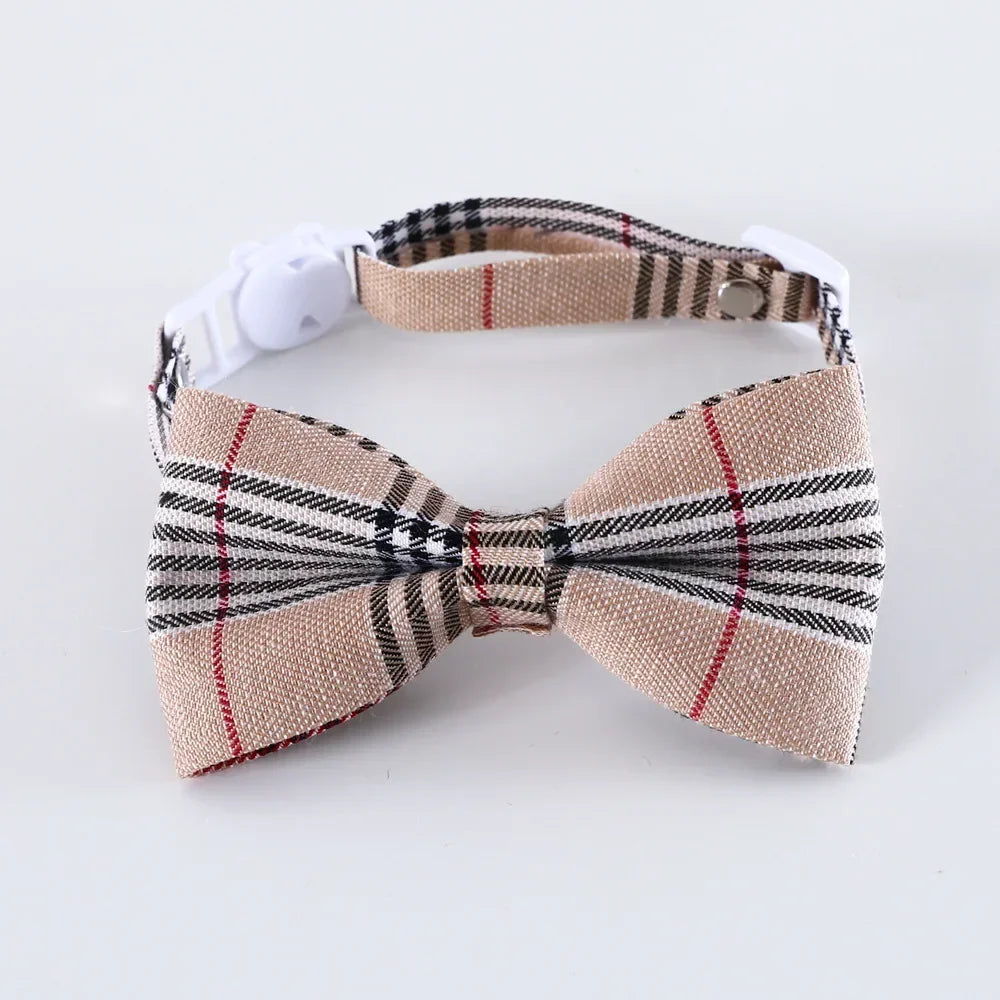 Adjustable Breakaway Cat Collar with Bell – Cute Bow Tie Kitten Collar for Cats & Small Dogs – Pet Accessories for Puppies & Kittens