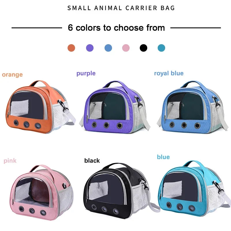 Foldable Pet Carrier Backpack – Portable Travel Bag with Cotton Cushion for Cats, Dogs, Birds & Rabbits | Anti-Suffocation, Airline-Approved