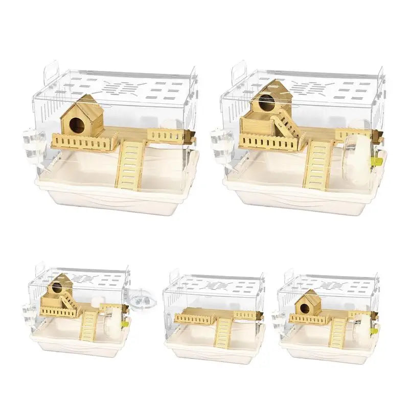 Two Story Acrylic and Wooden Pet Cage