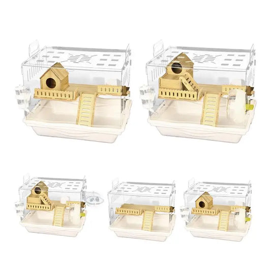 Two Story Acrylic  and Wooden Pet Cage
