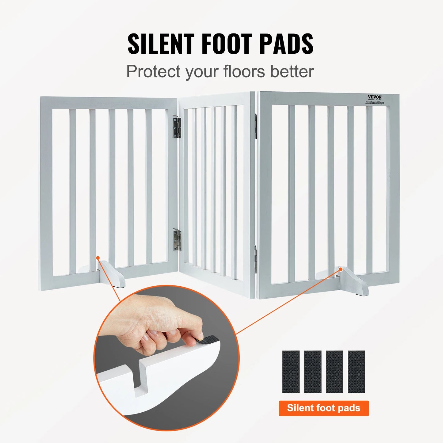 Free Standing 3 Panel Foldable Pet Gate