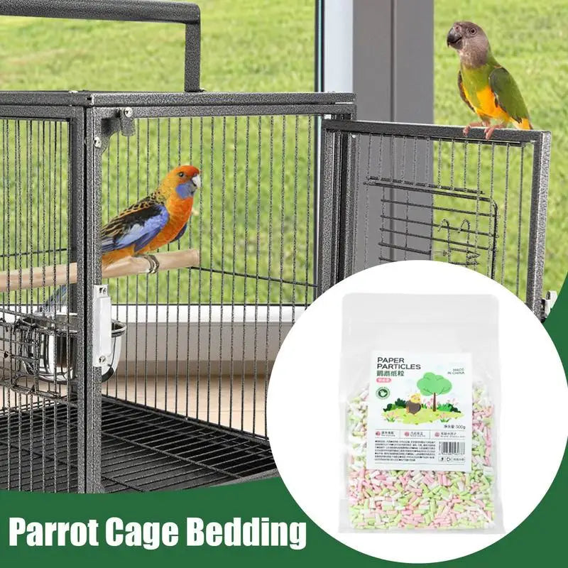 Natural Bird & Small Animal Bedding – Soft Paper & Wood Shavings with Odor Control for Parrots, Hamsters, Guinea Pigs & More
