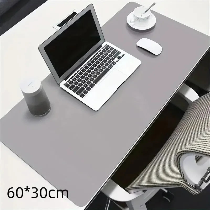 Large PU Leather Desk Mat – 60×30cm Waterproof Office Desk Protector, Mouse Pad & Keyboard Mat for Home, Work, or Gaming Setup