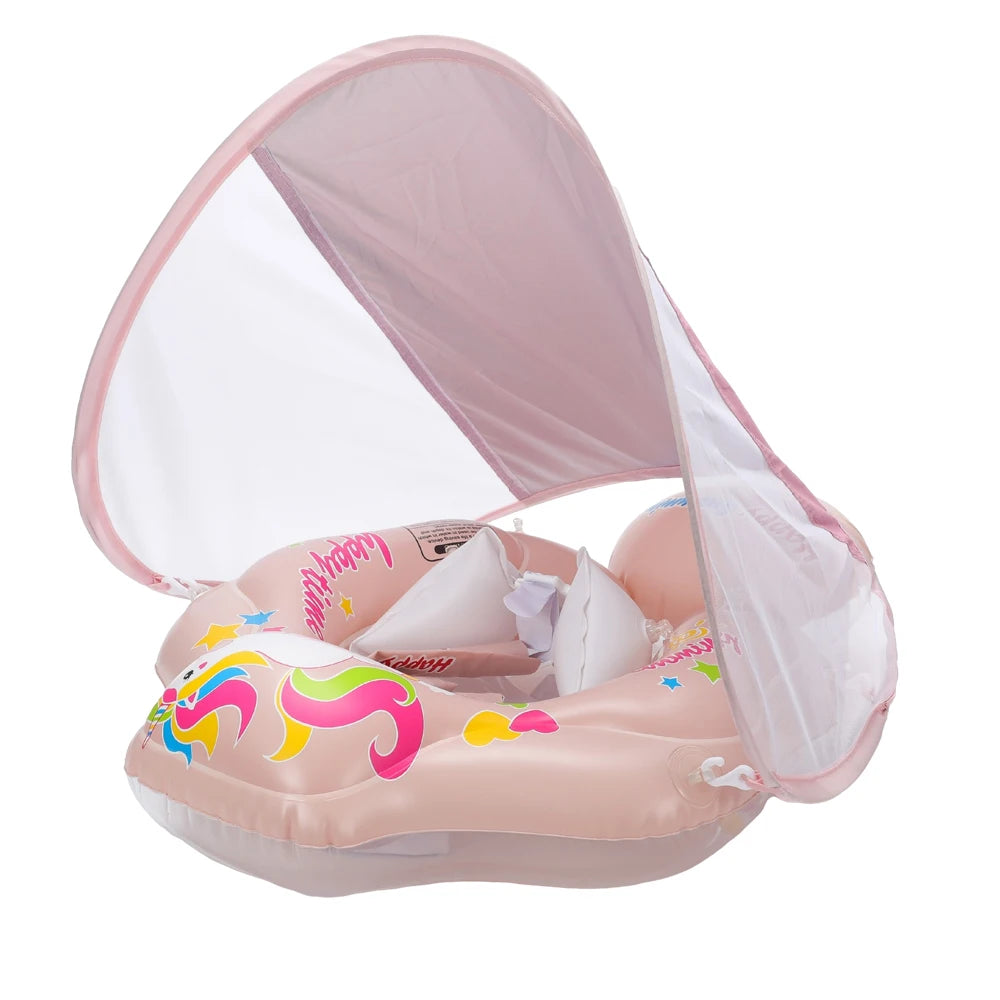Inflatable Infant Floating Ring with Canapy for shade