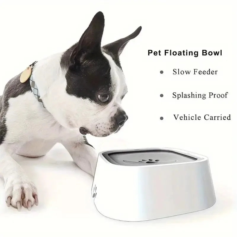 Spill-Proof Plastic Pet Water Bowl with Non-Slip Base