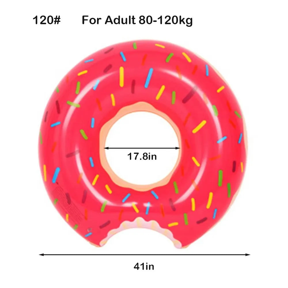 Rooxin Donut Swimming Inflatable Swimming Pool Float Ring