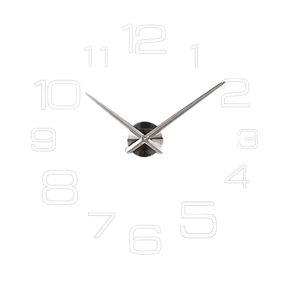 Creative Digital Large Mirrored Number DIY Wall Clock
