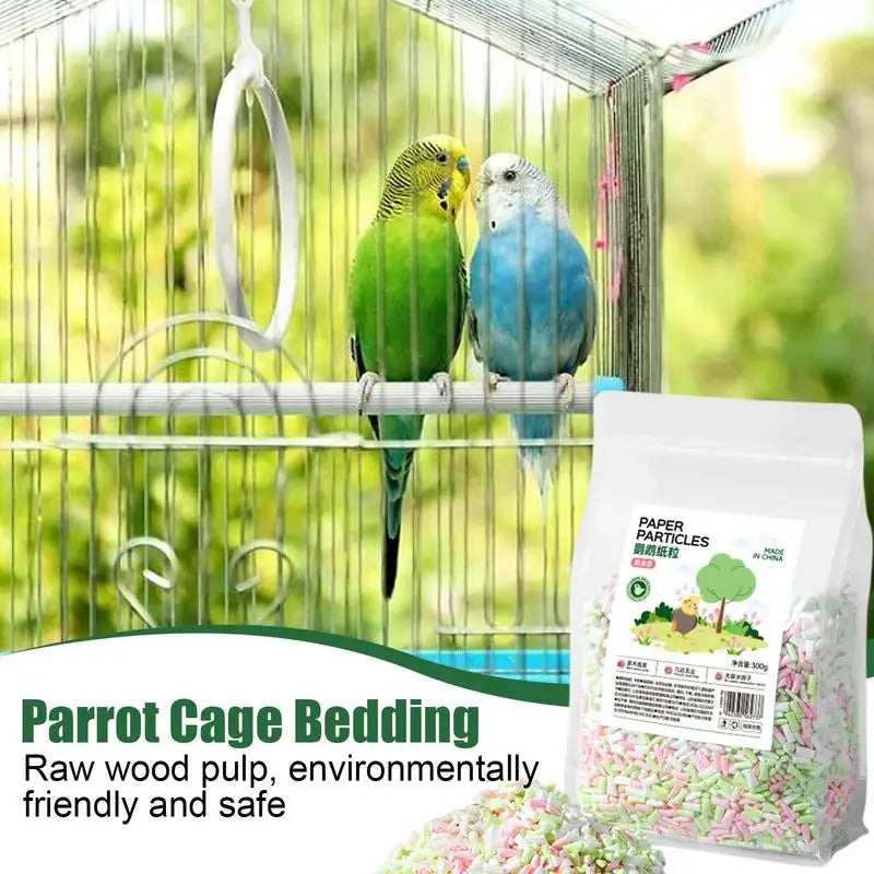 Natural Bird & Small Animal Bedding – Soft Paper & Wood Shavings with Odor Control for Parrots, Hamsters, Guinea Pigs & More