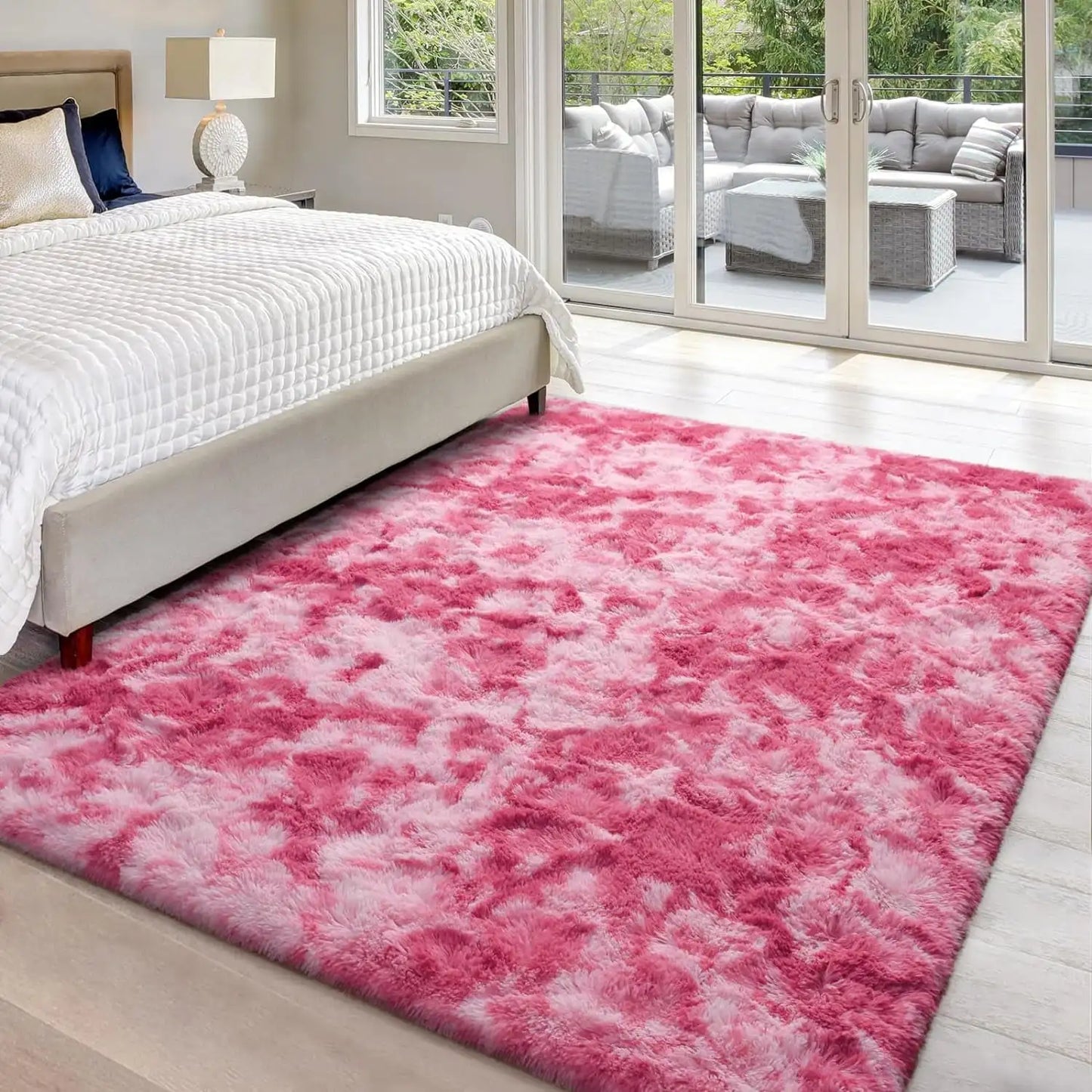 Super Soft Large Plush Tie Dye Velvet Rugs