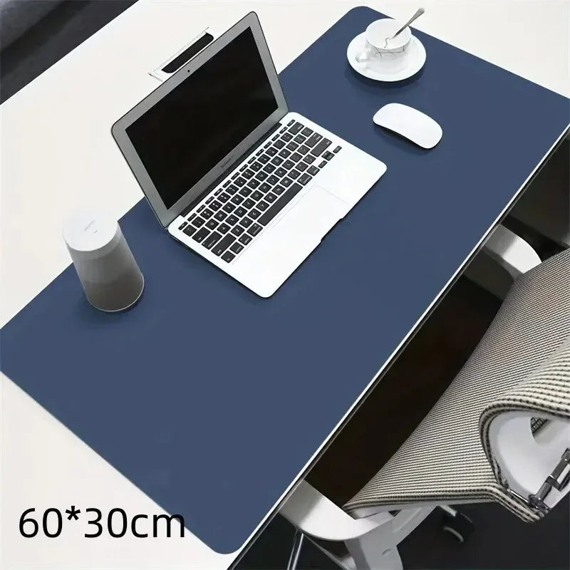 Large PU Leather Desk Mat – 60×30cm Waterproof Office Desk Protector, Mouse Pad & Keyboard Mat for Home, Work, or Gaming Setup