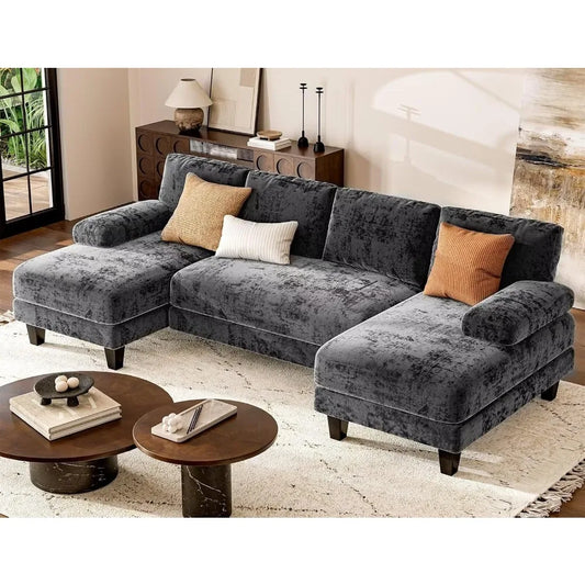 U Shaped Sectional  Modular Sofa with Double Chaise