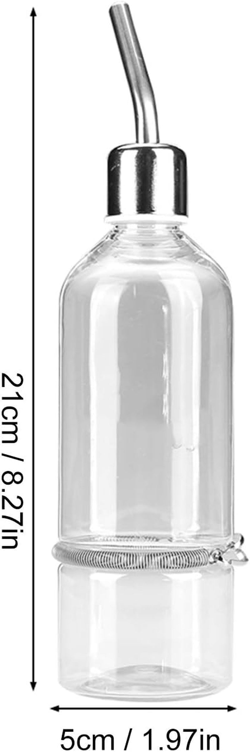 Automatic Pet Water Dispenser – 180ml Transparent Nipple Bottle with Stainless Steel Ball for Birds, Hamsters & Small Pets