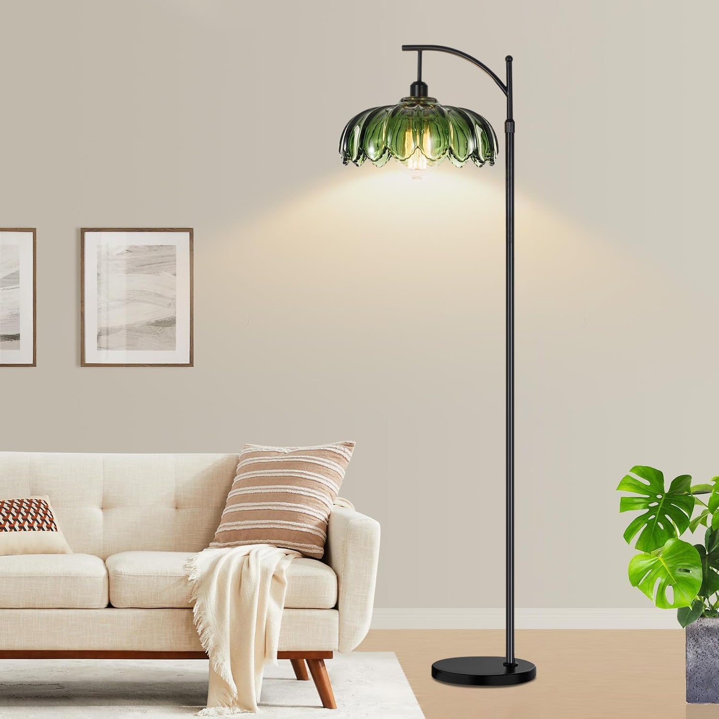 Gold Floor Lamp – Modern Standing Lamp for Living Room & Bedroom