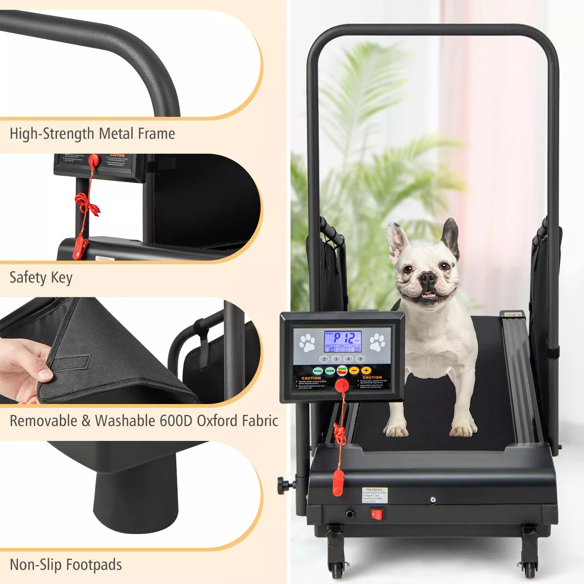 Costway Dog Treadmill – Indoor Running & Training Machine for Small to Medium Dogs