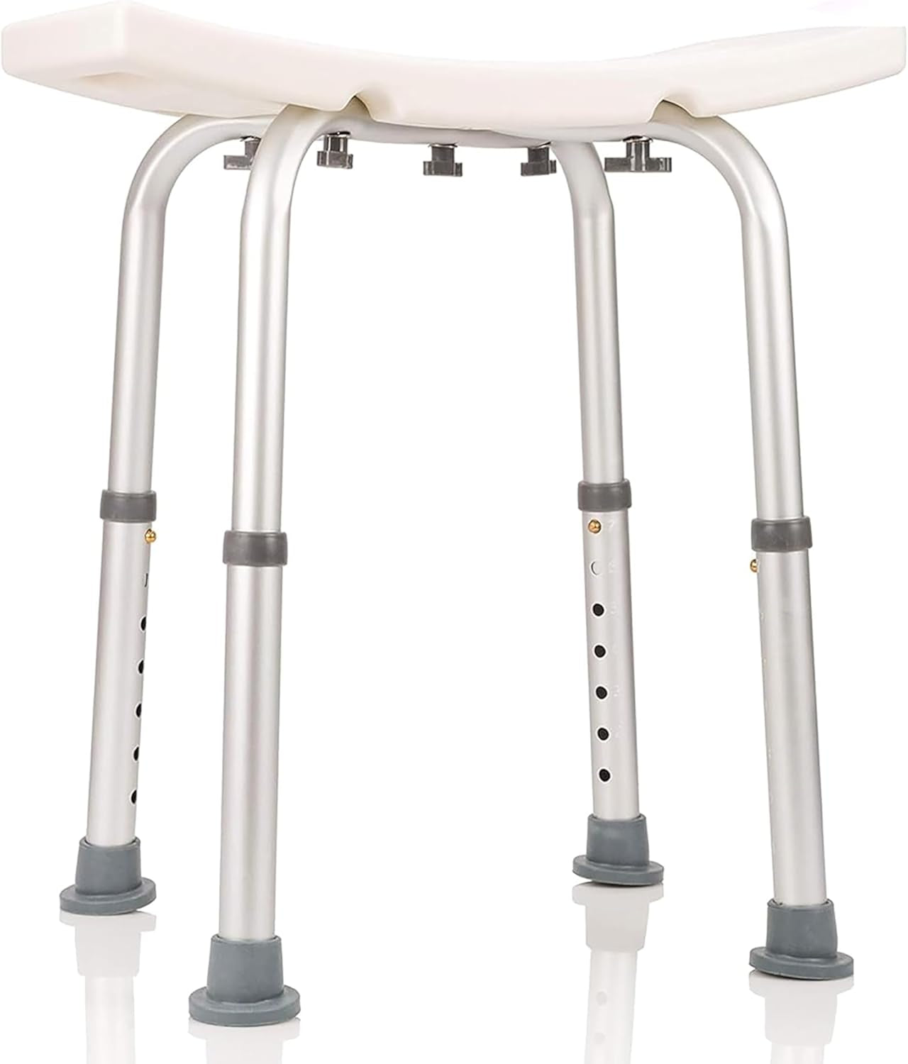 Dr. Maya’s Adjustable Shower Chair with Free Grab Bar – Handicap Shower Stool & Bath Seat, 300 lb Capacity