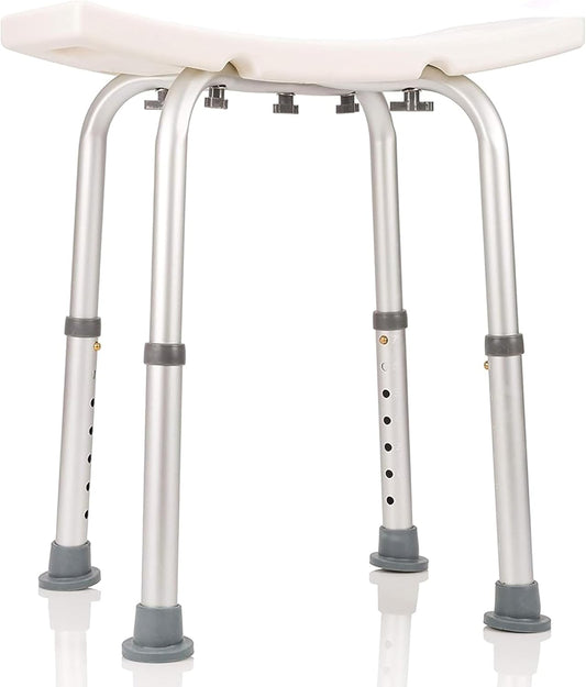 Dr. Maya’s Adjustable Shower Chair with Free Grab Bar – Handicap Shower Stool & Bath Seat, 300 lb Capacity