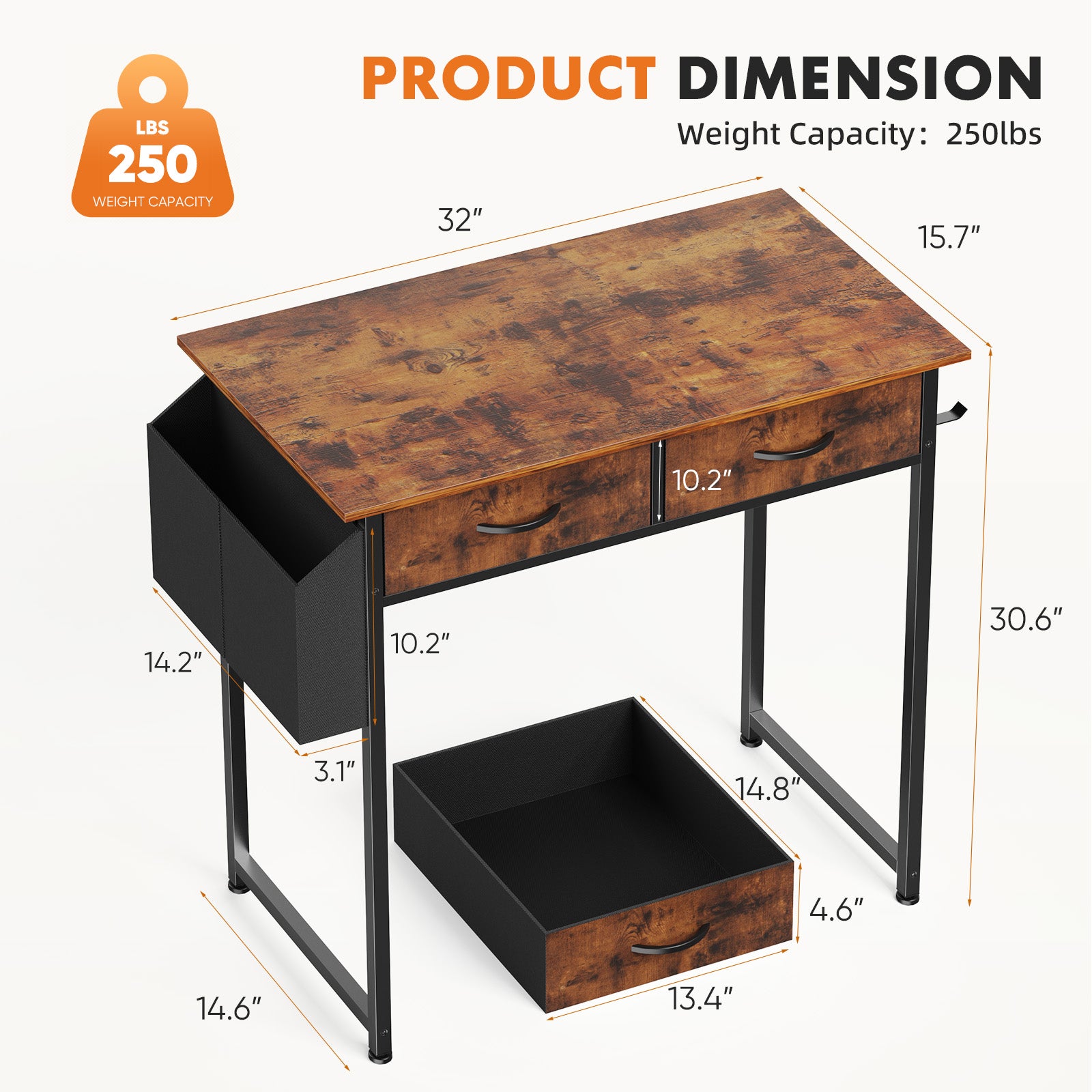 Small Home Office Bedroom Writing Learning Computer Desk