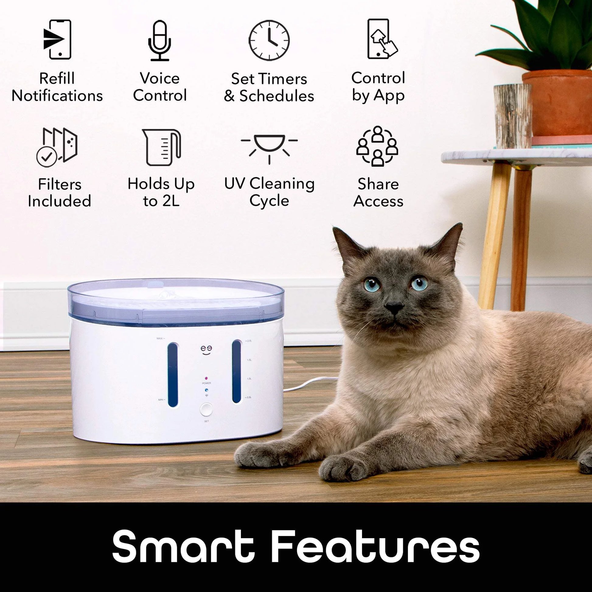 PetConnect Smart Fountain – 2.5L Automatic Water Dispenser for Cats & Dogs