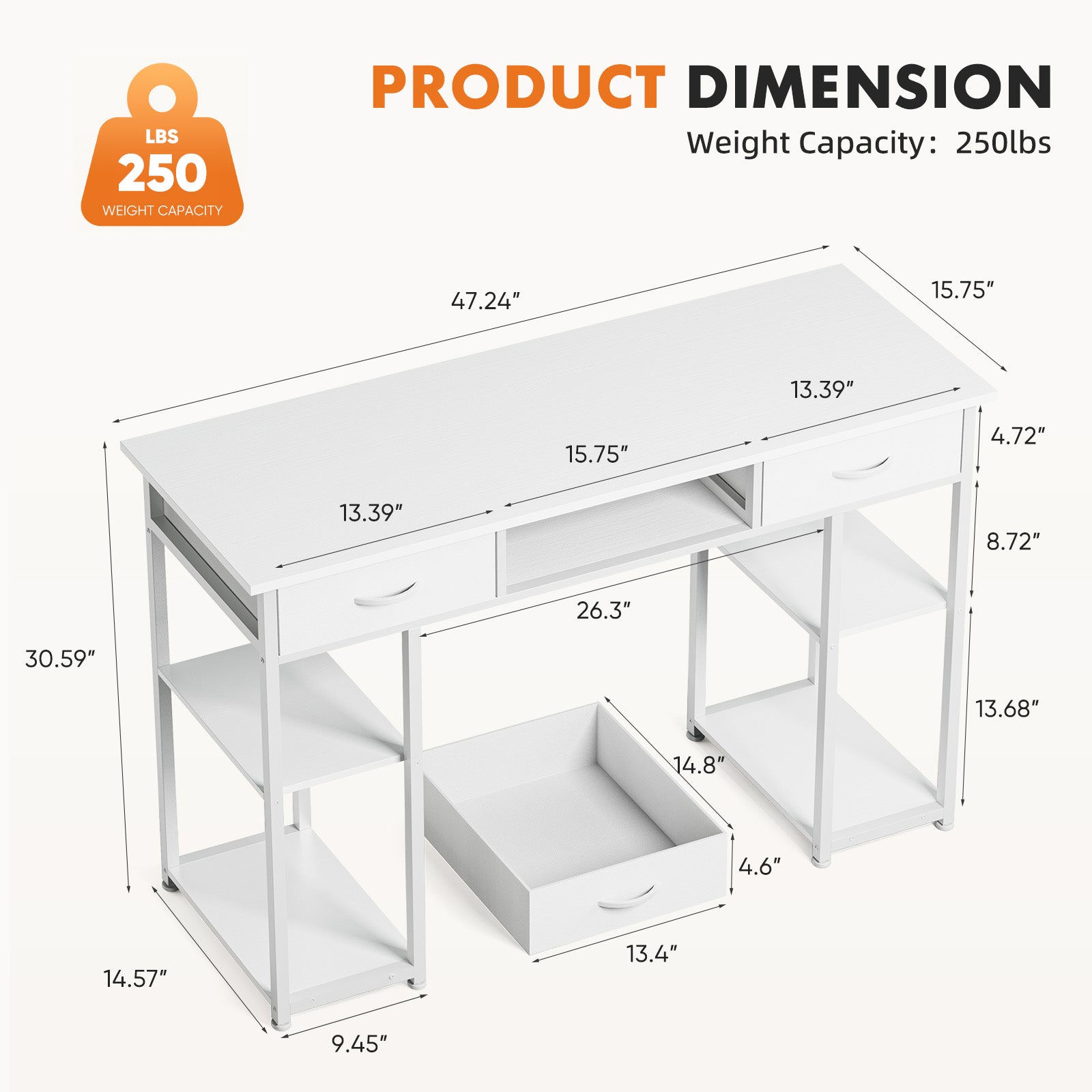 Small Home Office Bedroom Writing Learning Computer Desk