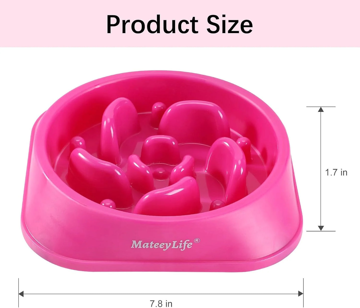Slow Feeder Dog Bowl – Anti-Choking Puzzle Feeder for Medium & Large Dogs, Non-Slip Interactive Bowl, Purple