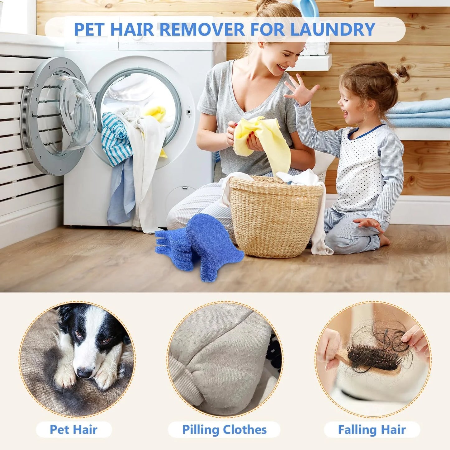 5-Piece Pet Hair Remover Balls – Reusable Laundry Lint & Fur Catchers