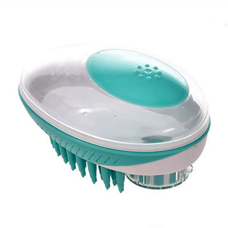 2-in-1 Pet Bath Brush – Silicone Grooming & Massage Comb for Dogs & Cats