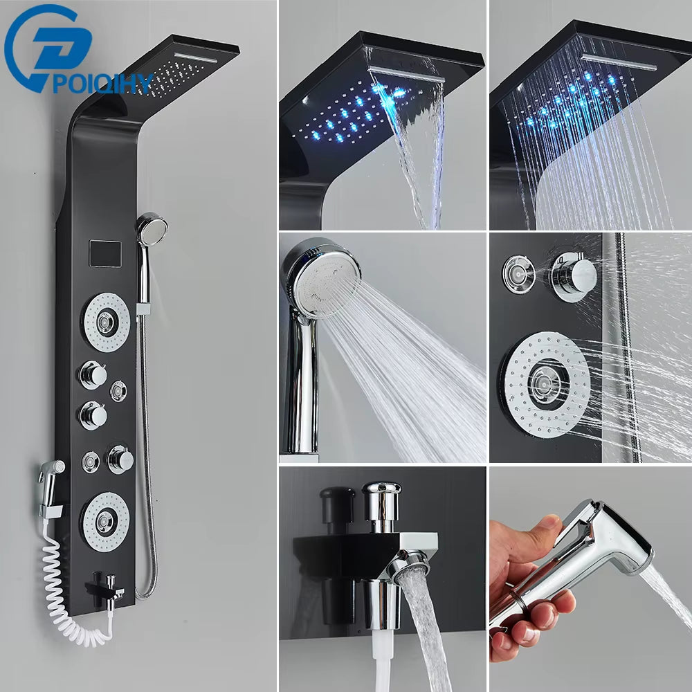 Shower Faucet & Bath Mixer Tap – Bathroom Shower Panel System with Handshower - Pick your Color