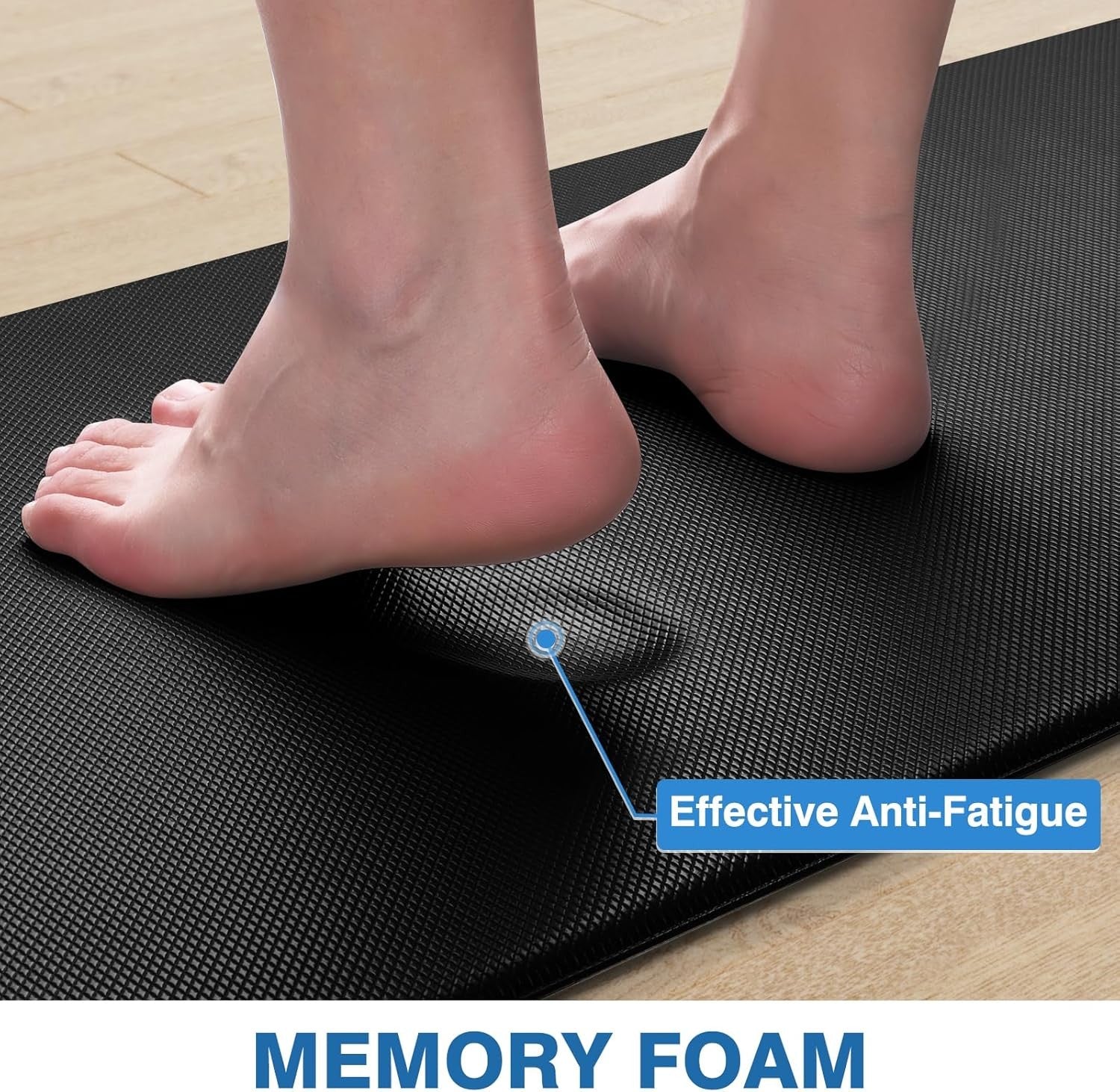Steprite Anti-Fatigue Kitchen Mats – 2-Pack Cushioned Kitchen Rugs