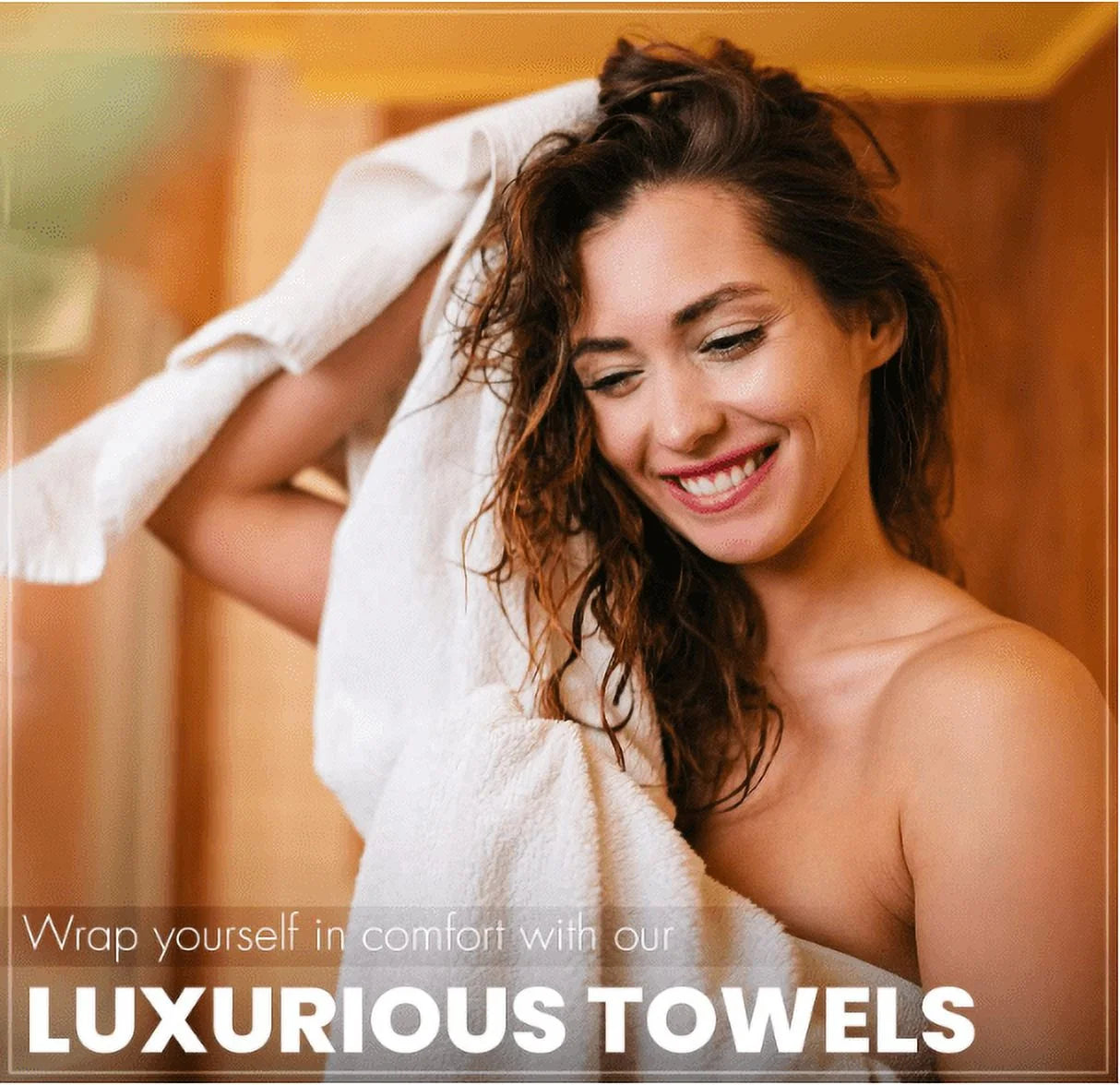 Pack of 6 Cotton Bath Towels – 27" x 54", Super Soft, Quick-Dry, Multicolor
