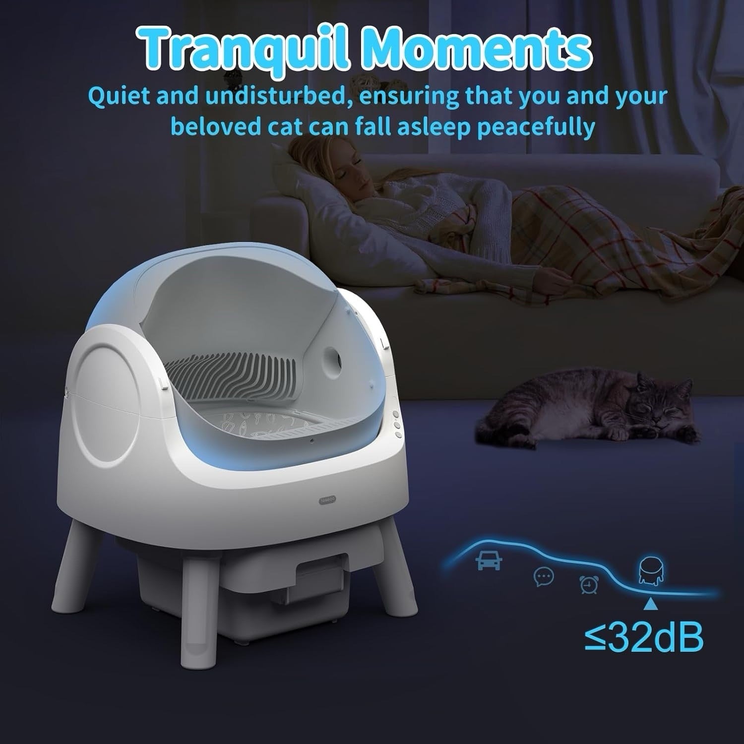 Autoscooper 11 Self-Cleaning Cat Litter Box – Automatic Litter Box for Multiple Cats