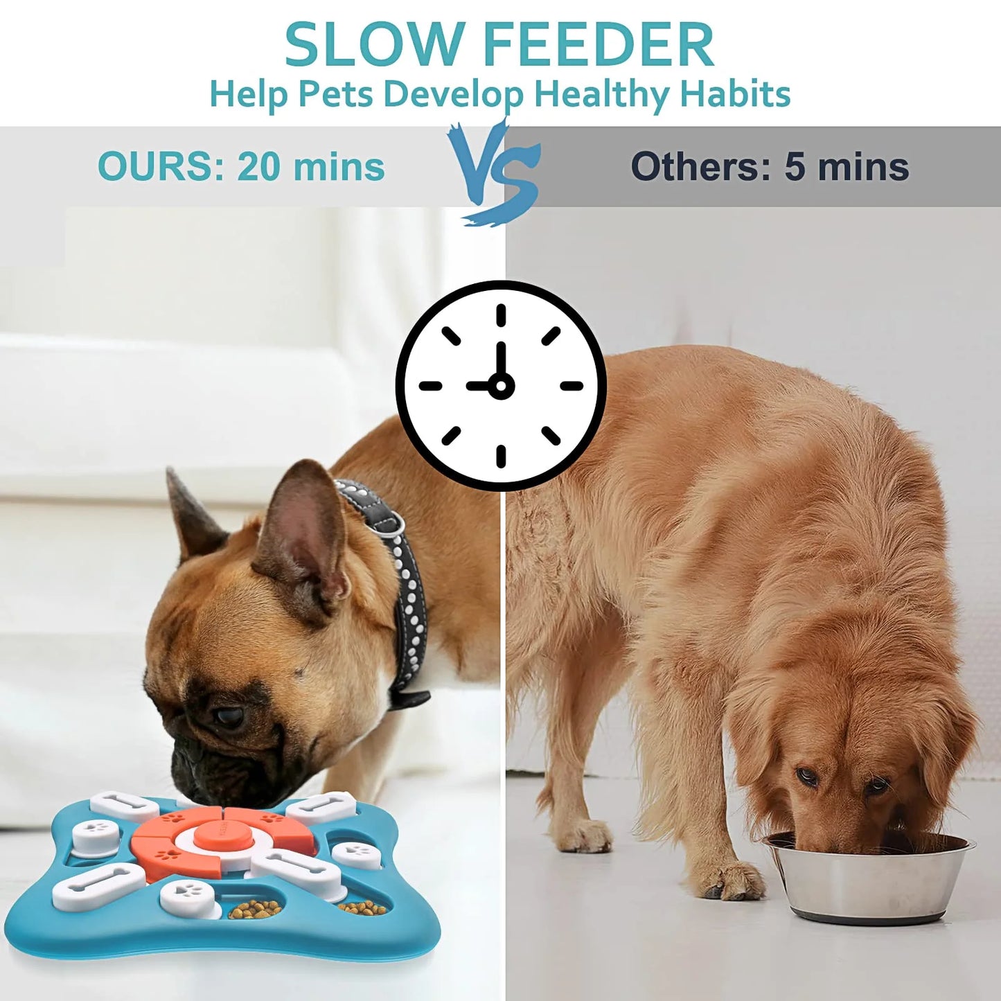 Interactive Dog Puzzle Toy – Treat-Dispensing Enrichment Toy for Brain Stimulation & IQ Training