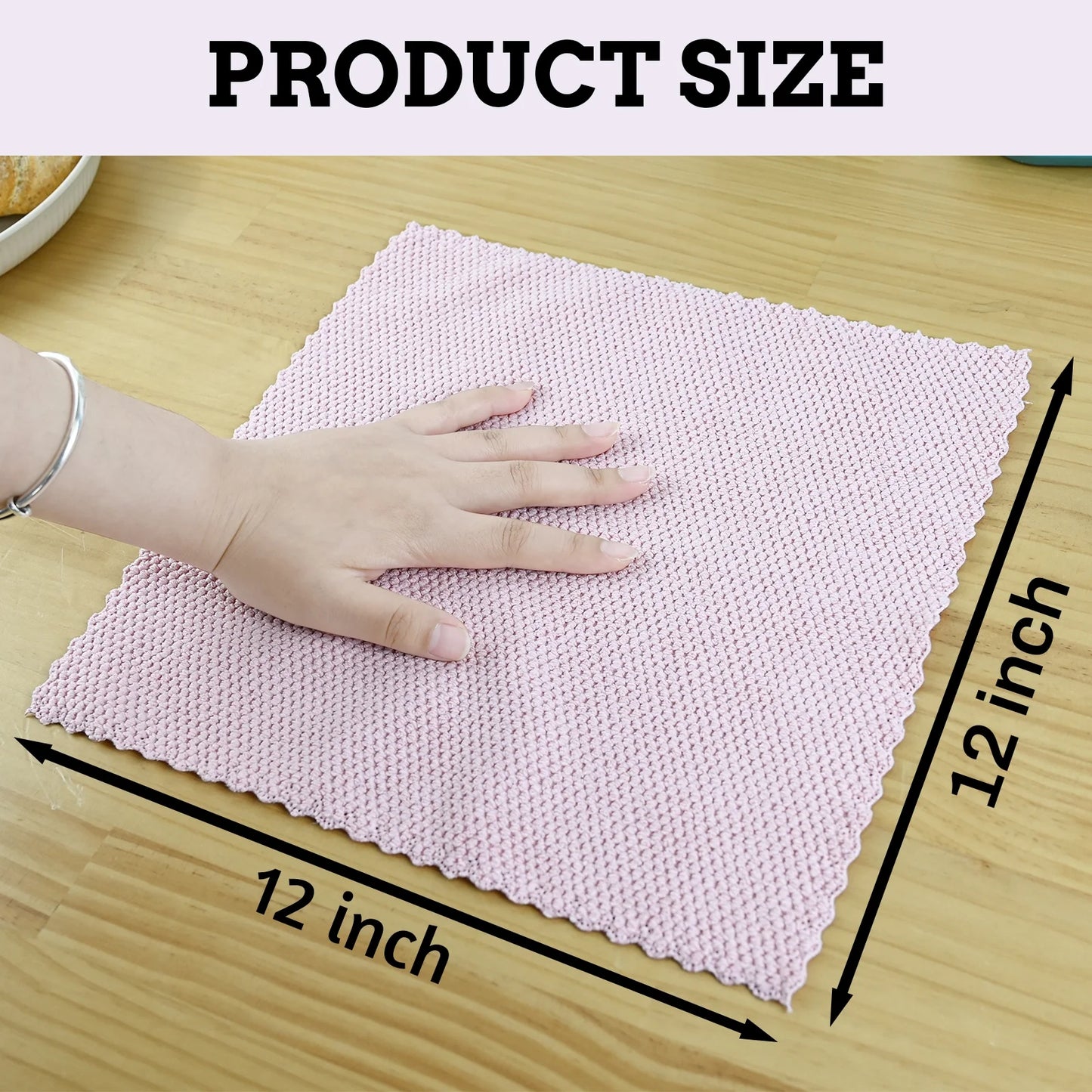Cotton Dishcloths – 6-Pack Absorbent Kitchen Towels in Mixed Colors