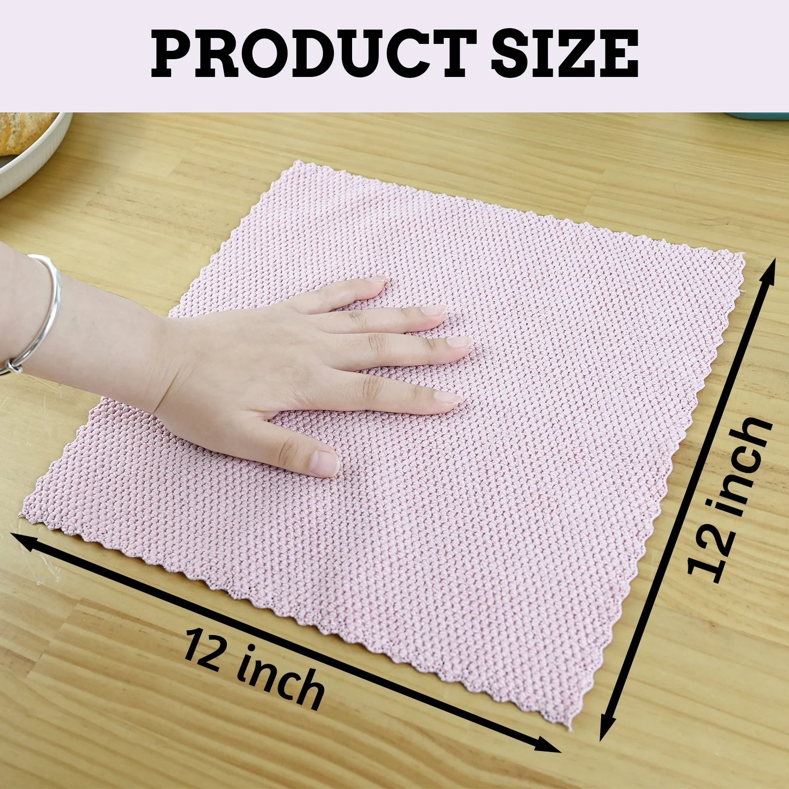 Cotton Dishcloths – 6-Pack Absorbent Kitchen Towels in Mixed Colors
