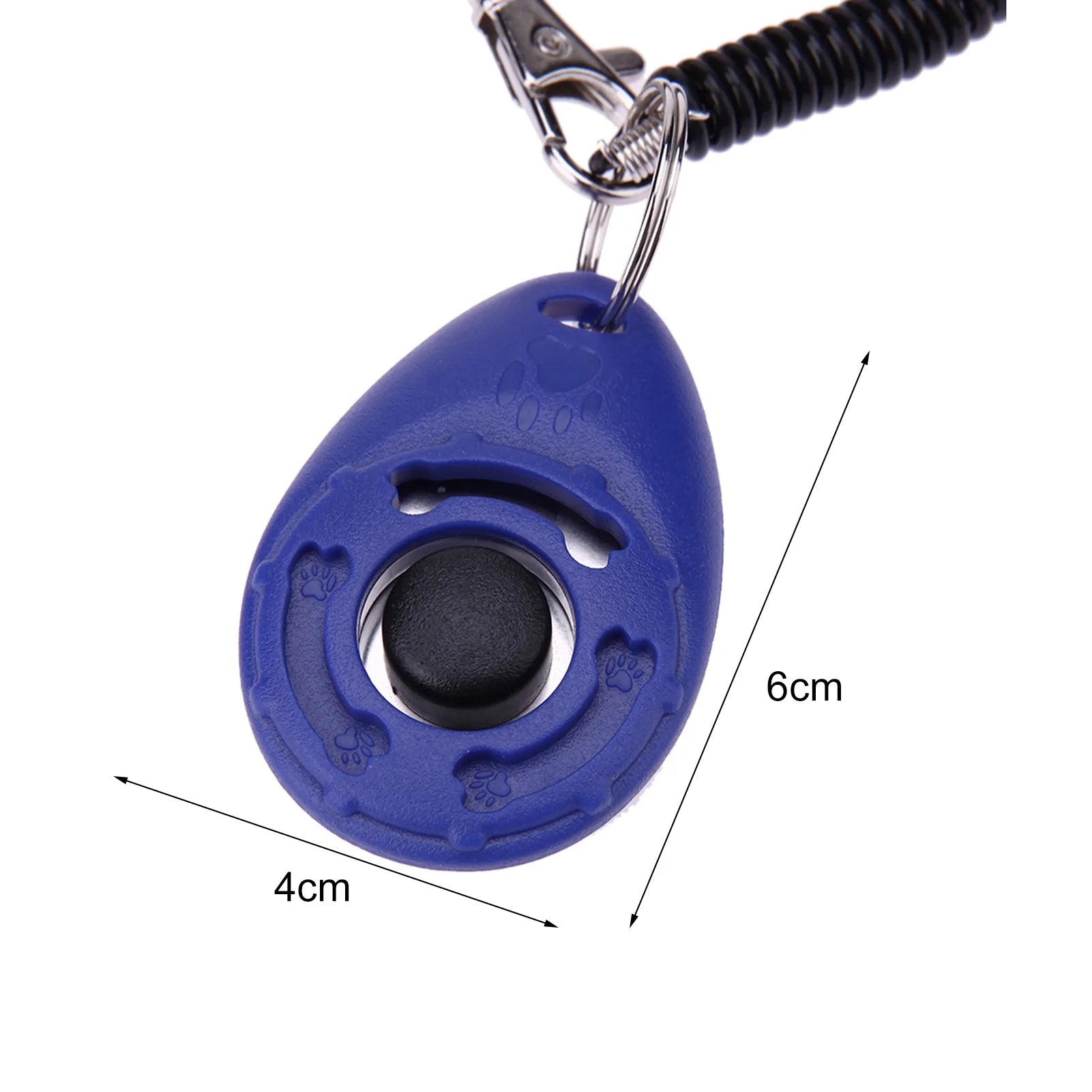 Dog Training Clicker with Wrist Lanyard – Big Button Pet Behavioral Training for Dogs, Cats, Birds & Horses, White