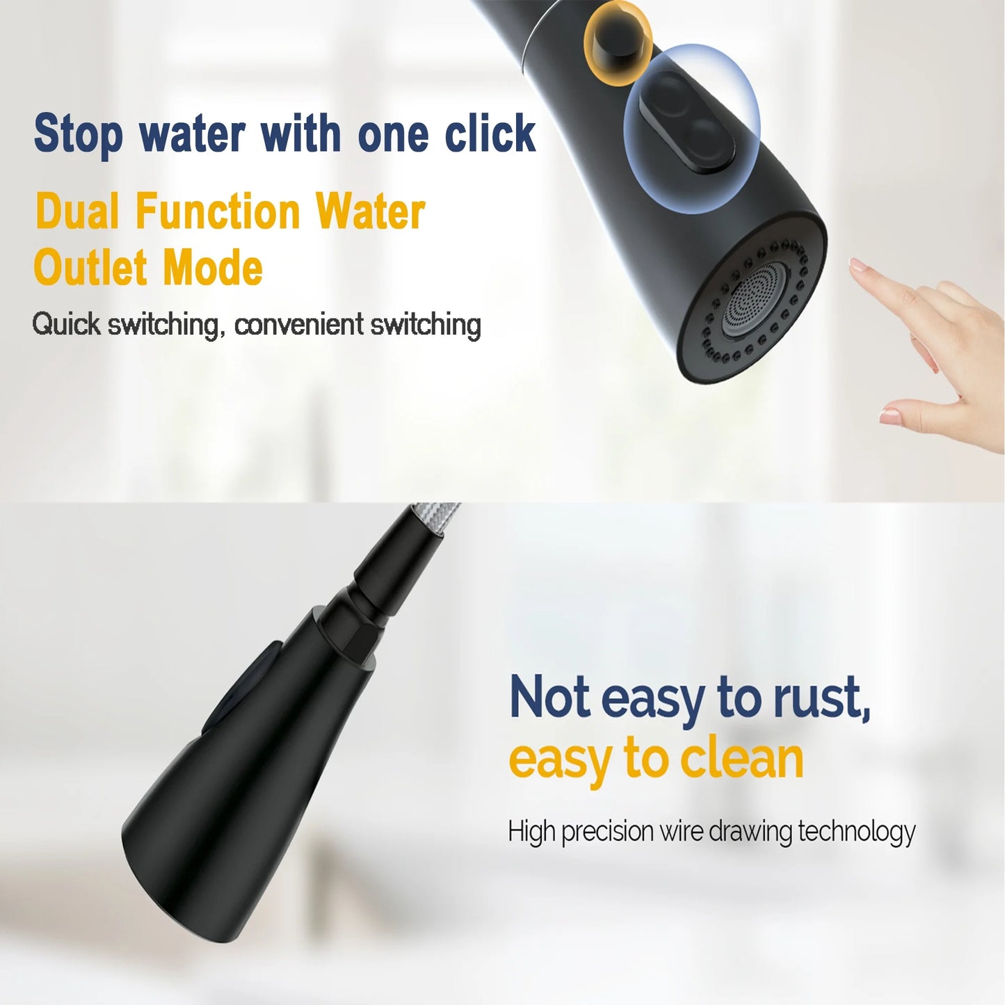 Stainless Steel Kitchen Faucet – Pull-Down Sprayer Sink Faucet