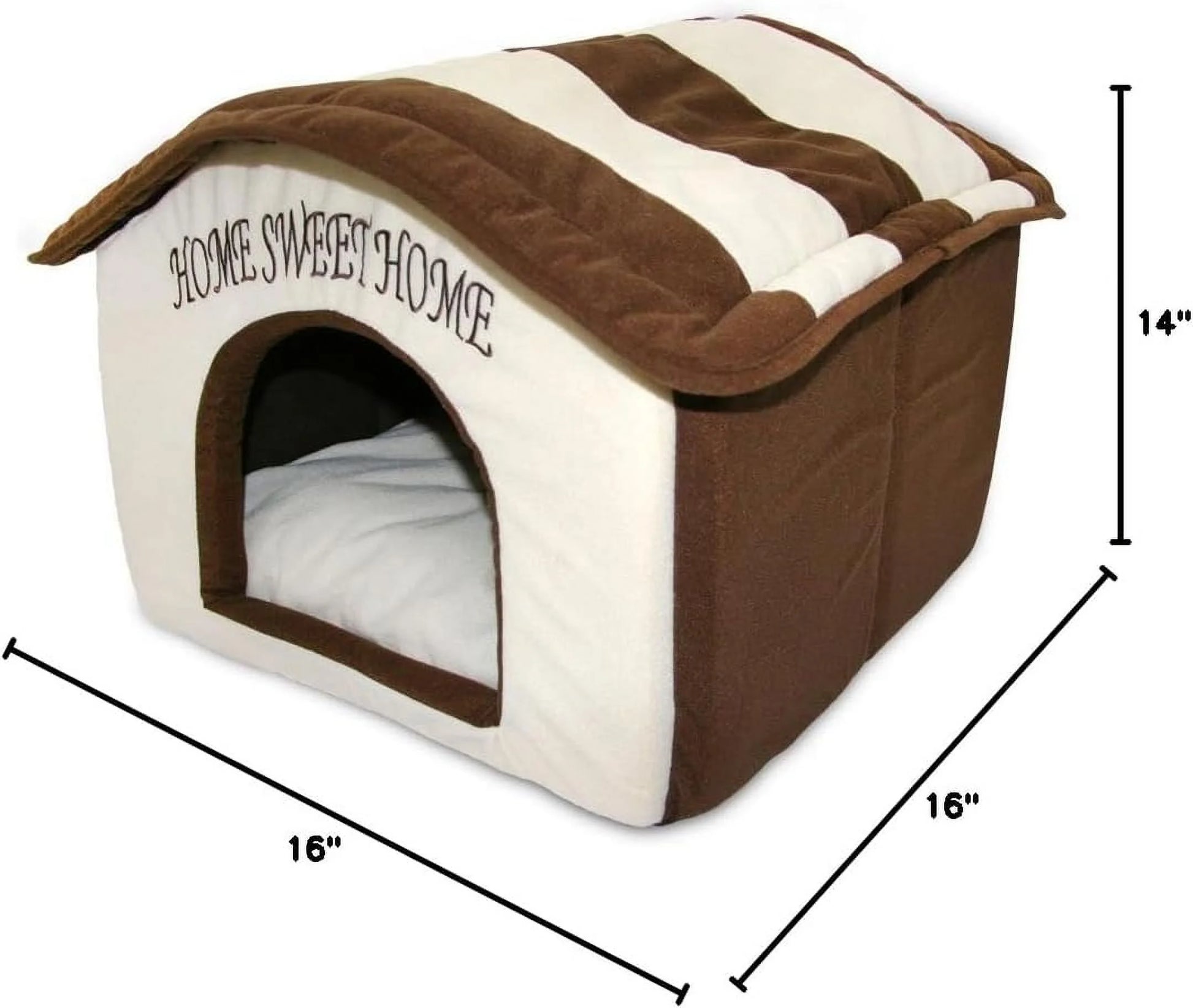 Portable Indoor Pet House – Cozy Shelter for Cats & Small Dogs, Cream