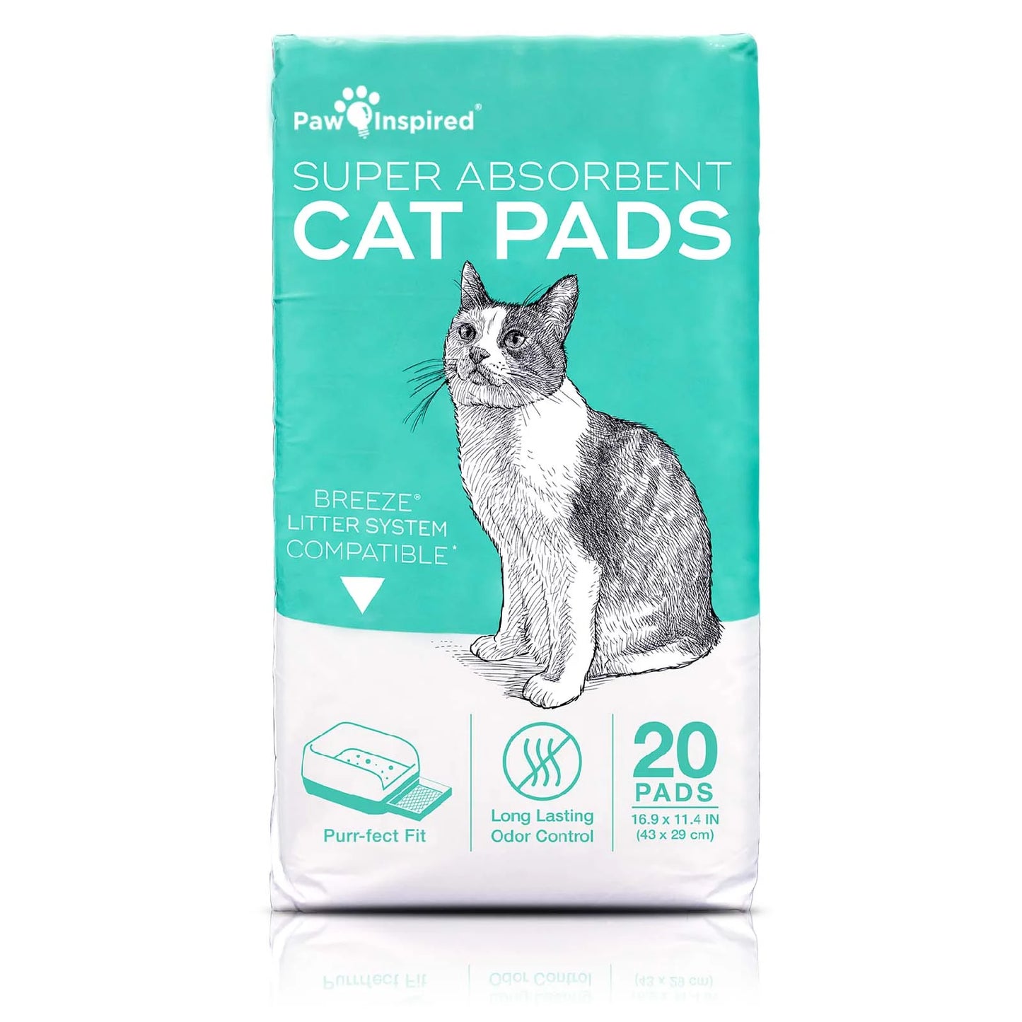 80-Count Cat Litter Pads – Absorbent Refill Pads Compatible with Breeze Litter System