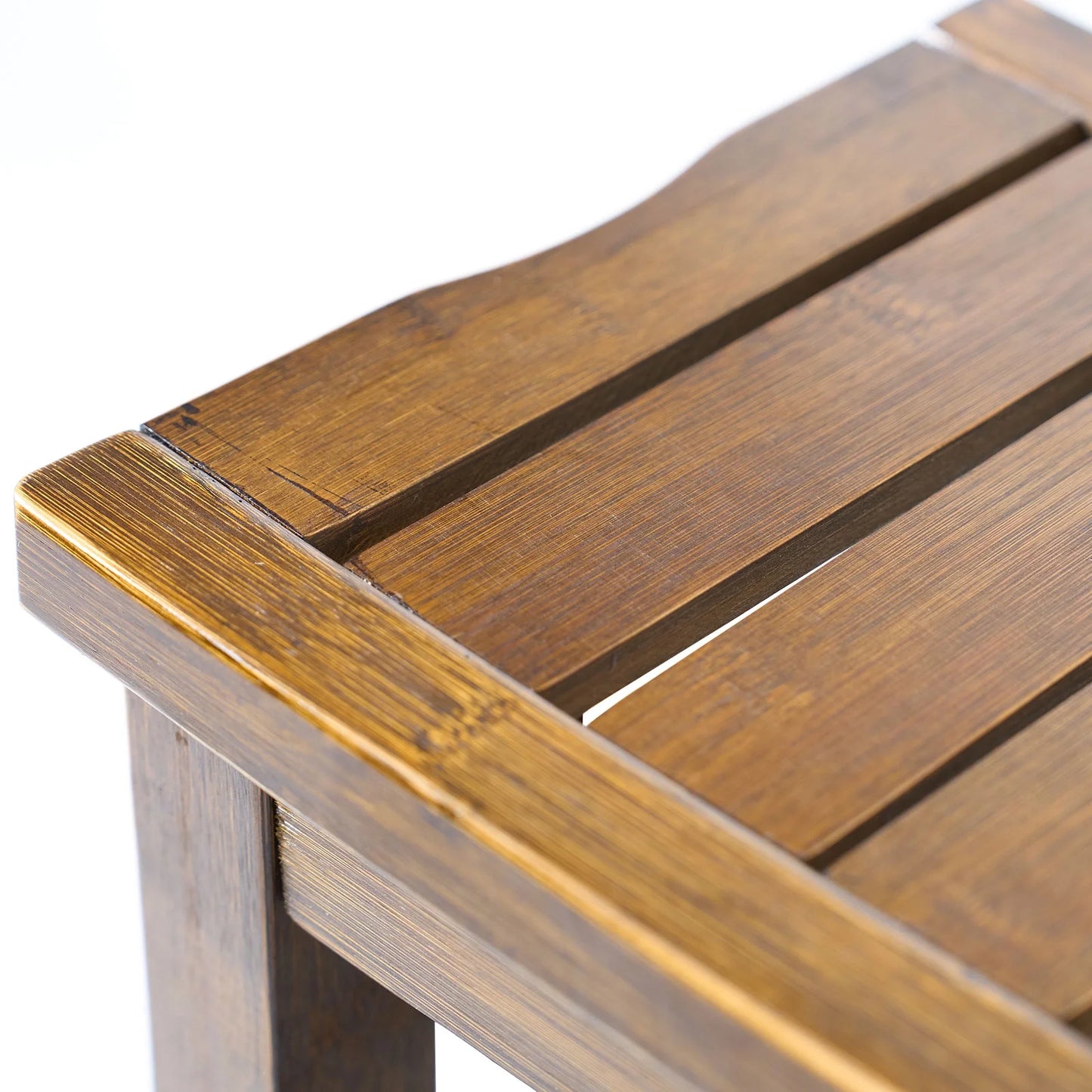 Bamboo Wood Bathroom Shower Bench – Non-Slip Waterproof Shower Stool, Indoor & Outdoor