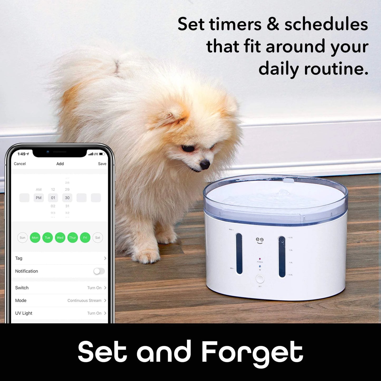 PetConnect Smart Fountain – 2.5L Automatic Water Dispenser for Cats & Dogs