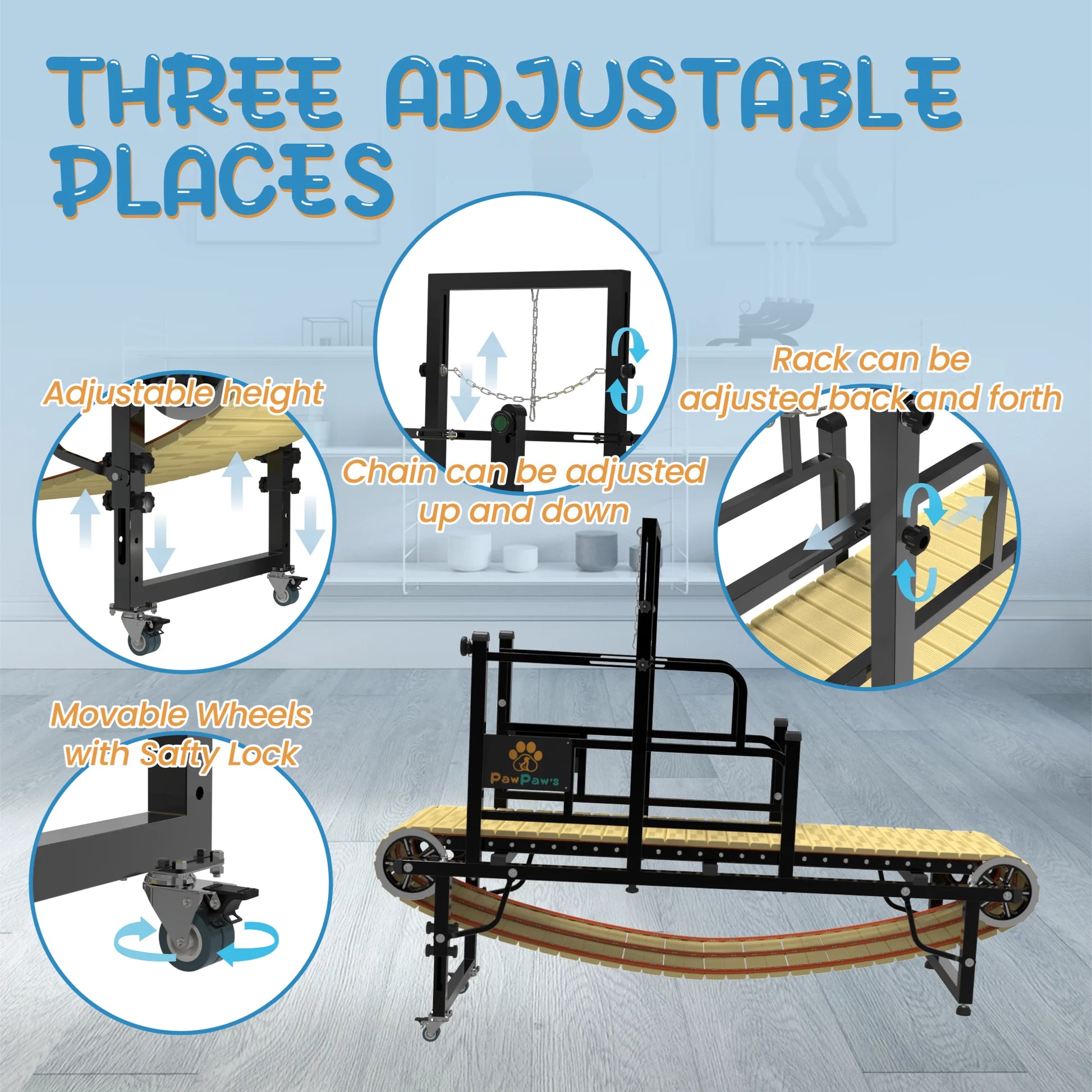 Dog Treadmill for Large & Medium Dogs – Indoor/Outdoor Slatmill for Dogs up to 220 lbs