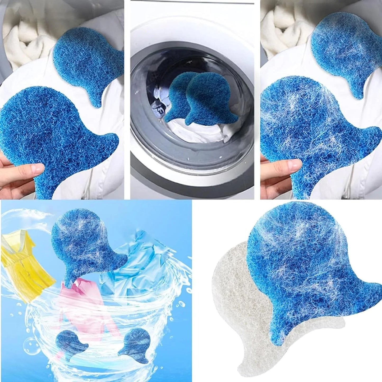 5-Piece Pet Hair Remover Balls – Reusable Laundry Lint & Fur Catchers
