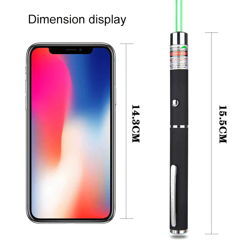 3-Pack 900 Mile Laser Pointer Pen – Green, Blue & Red Visible Beam