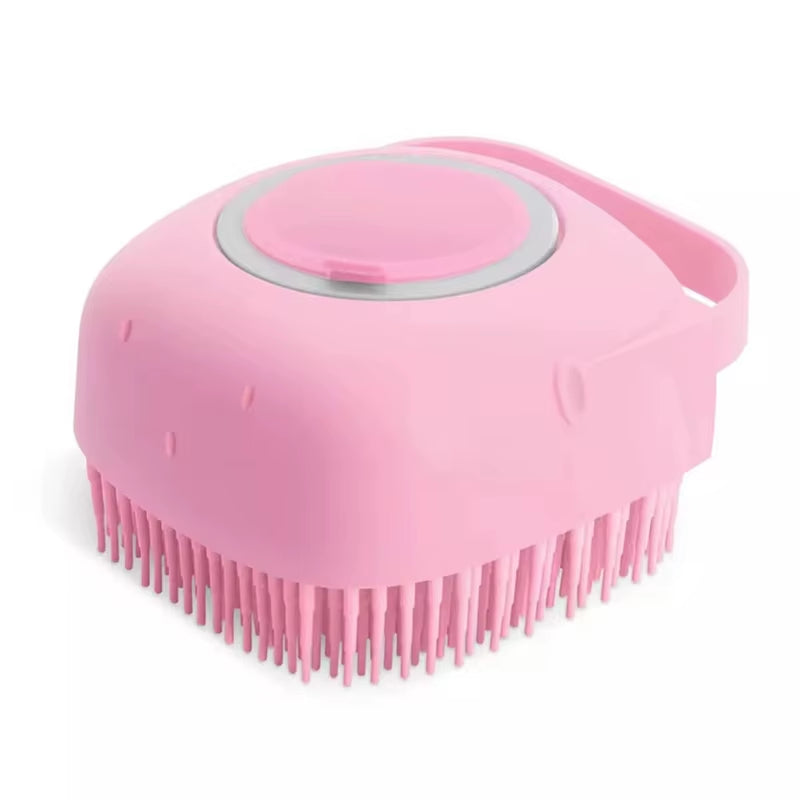 2-in-1 Pet Bath Brush – Silicone Grooming & Massage Comb for Dogs & Cats
