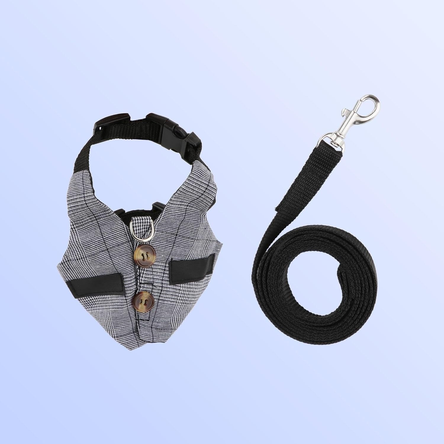 Rabbit Vest Harness & Leash Set – Adjustable Formal Suit Style for Bunnies, Kittens & Small Animals (Small)