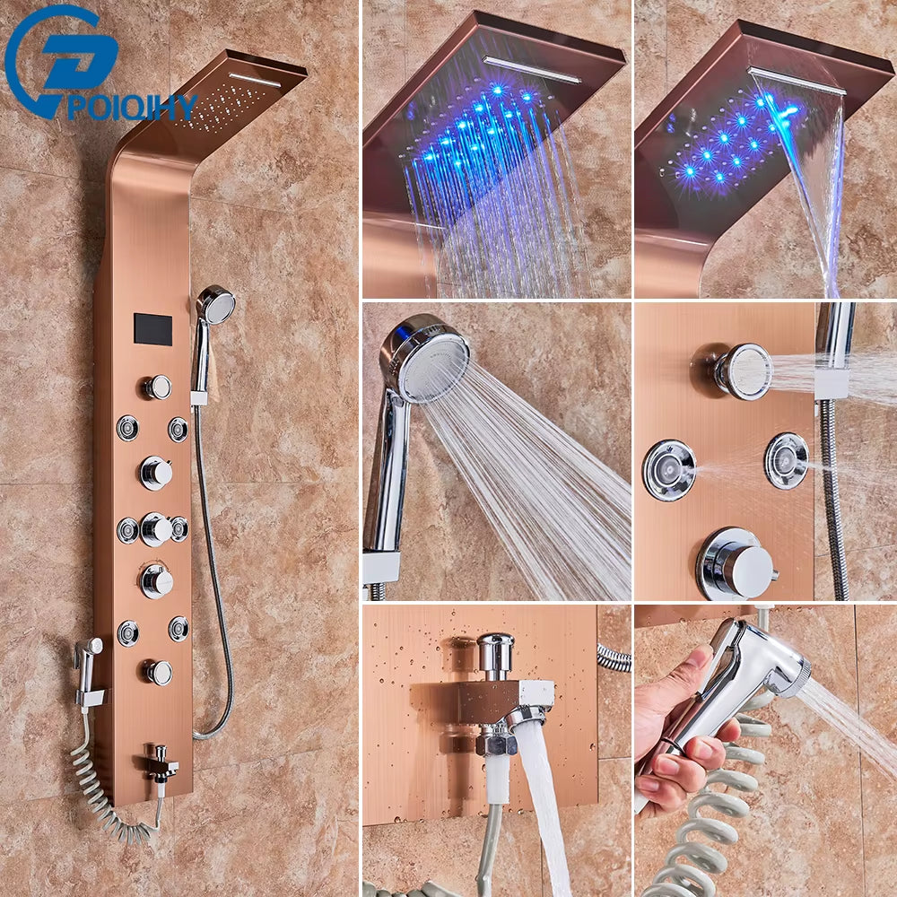 Shower Faucet & Bath Mixer Tap – Bathroom Shower Panel System with Handshower - Pick your Color