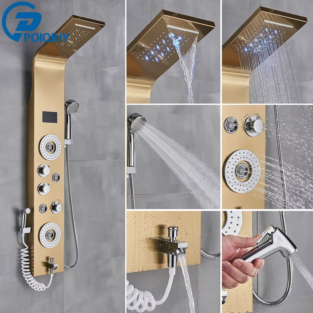 Shower Faucet & Bath Mixer Tap – Bathroom Shower Panel System with Handshower - Pick your Color