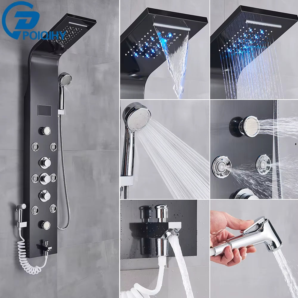 Shower Faucet & Bath Mixer Tap – Bathroom Shower Panel System with Handshower - Pick your Color