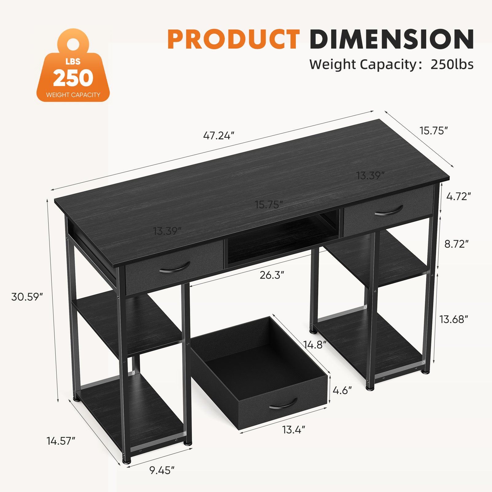 Small Home Office Bedroom Writing Learning Computer Desk
