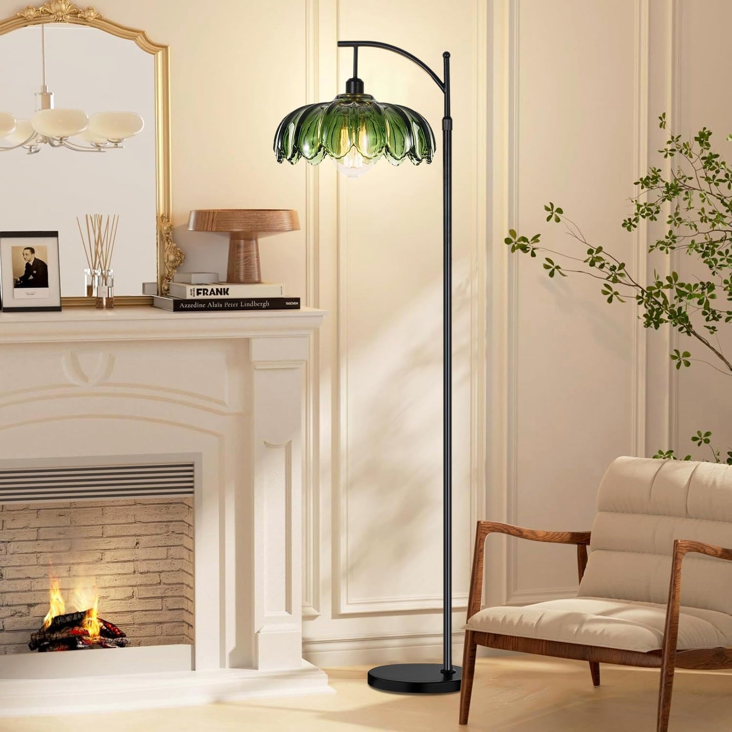 Gold Floor Lamp – Modern Standing Lamp for Living Room & Bedroom